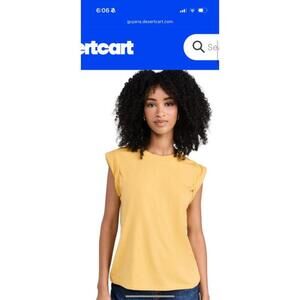Excellent Condition Rachel Comey Miles Whipstitch Tee Yellow sz XS